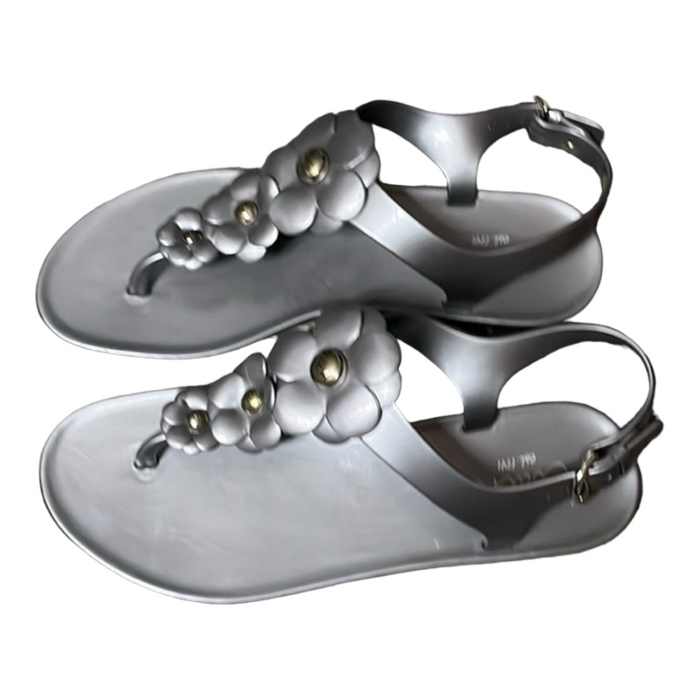 COACH Gunmetal Jelly Haylee Metallic
Sandals Size 7 EUC